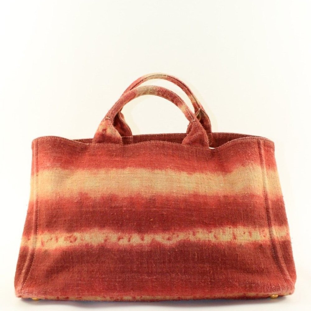 Prada Rare Striped Ombre Tie Dye Canapa Tote 1PR1226K